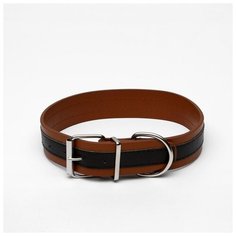 Ошейник Пижон 66*3,5 см, двухслойный, коричнево-рыжий
