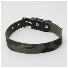 Ошейник Пижон брезентовый, однослойный, "Камуфляж", 72*3,5 см, ОШ 45-60 см