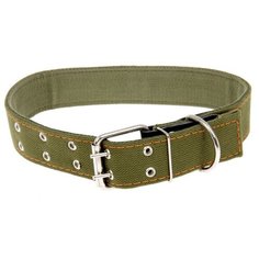 Ошейник Пижон брезентовый, двухслойный, 82,5*4,5 см, ОШ 50-70 см