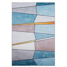 Ковер Этель Грани, размер: 1.5х1 м, голубой/розовый