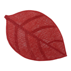 Подстановочная салфетка Доляна Листочки красный