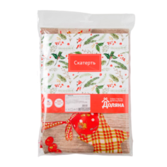 Скатерть Доляна Домашний уют 4443174, 145х110 см, красный