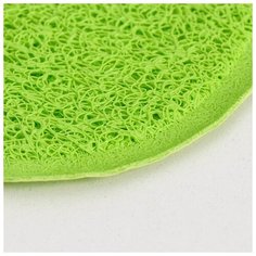 Коврик Пижон 2 в 1, под миску или туалет, "Лапка", 40*30 см, зеленый