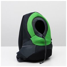Рюкзак для переноски животных Пижон с креплением на талию, 31*15*39 см, зеленый