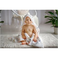 Простынка с уголком муслиновая (для купания) Amarobaby Bath time 120х70 Лисичка