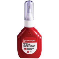 BRAUBERG Ручка-корректор 13 мл красный