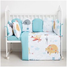 Набор бортиков "Крошка Я" Авиатор (60*42смх2шт,30*42смх8шт),100% хлопок