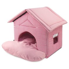 Домик для собак и кошек Гамма Садовый 50х46х45 см розовый Gamma