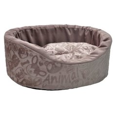 Лежак для собак и кошек Homepet Велюр малый 43х38х15 см розовый
