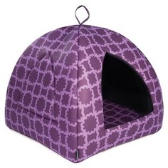 Домик для собак и кошек Гамма Юрта узоры 40х40х36 см фиолетовый Gamma