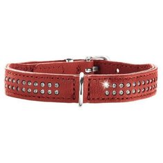 Ошейник HUNTER Diamond Elk Petit 24, обхват шеи 17-21 см красный чили
