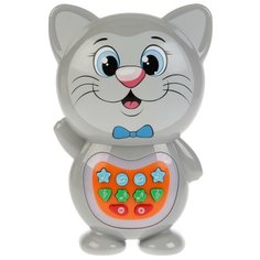 Развивающая игрушка Умка кот-сказочник Русские народные сказки и потешки, серый