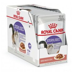 Влажный корм для стерилизованных кошек Royal Canin Sterilised (в соусе) 12 шт. х 85 г (кусочки в соусе)