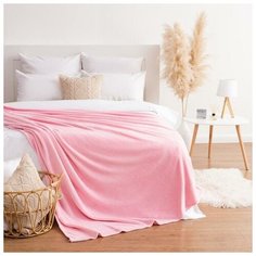 Плед Этель 180*200 см, цв. розовый, 100% п/э, корал-флис , 220 гр/м2 6894303