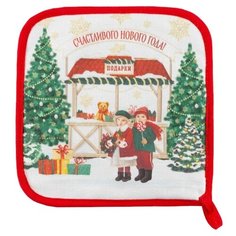 Прихватка Этель Новогодняя ярмарка (5077891) зеленый/красный