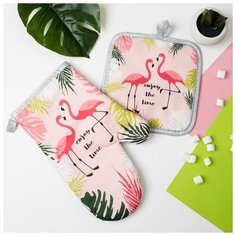 Доляна Прихватка + Рукавичка Jacinda br55632 (16х16 см, 17х26 см)