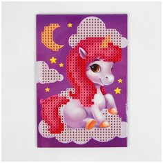 4702912 Алмазная мозаика для детей Волшебный единорог 10*15 см Арт Узор