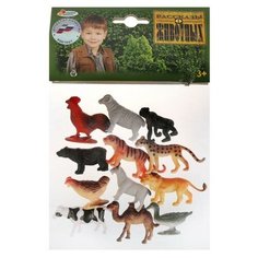 Набор из 12-и животных играем вместе (6диких+6домашних) 5-6см с русскийхедером, Играем вместе, P9606/12A