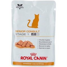 Влажный корм для пожилых кошек Royal Canin Senior Consult Stage 1, профилактика МКБ 2 шт. х 100 г (кусочки в соусе)
