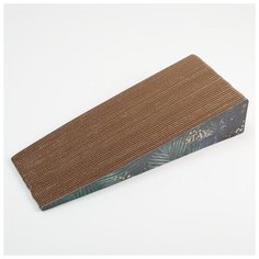Когтеточка из картона Пушистое счастье с кошачьей мятой, Stay wild, треугольная