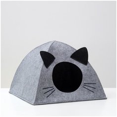 Домик для животных ЗООНИК из войлока, "Палатка ушастая", 38*28*38 см