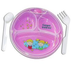 Тарелка Canpol Babies с присоской (9/216), розовый