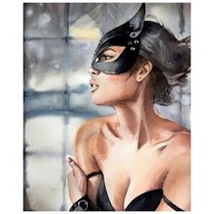 Картина по номерам Colibri - Женщина в маске, холст на подрамнике 40х50см