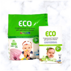 Детский стиральный концентрированный порошок ECO Зая , концентрат , Автомат , 2400гр + 400гр.