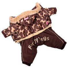 FOR MY DOGS комбинезон для собак Собачки коричневый для девочек FW278-2015 F (8)