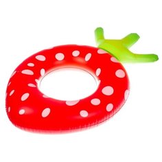 Круг для плавания Bradex Клубника DE 0477 красный