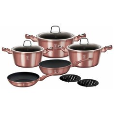 Набор посуды Berlinger Haus iRose Edition BH-6043 10 пр. розовый