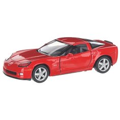 Детская инерционная металлическая машинка с открывающимися дверями, модель Chevrolet Corvette Z06 , красный Serinity Toys