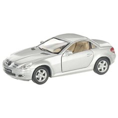 Детская инерционная металлическая машинка с открывающимися дверями, модель Merсedes-Benz SLK, серебристый Serinity Toys