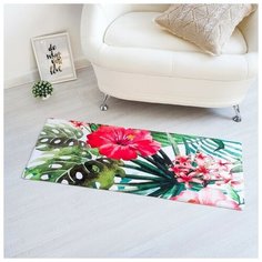 Ковер Этель "Листья" 45*120 см, велюр, поролон 400г/м2 3922878