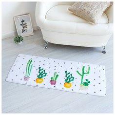 Ковер Этель "Кактусы" 45*120 см, велюр, поролон 400г/м2 3922874