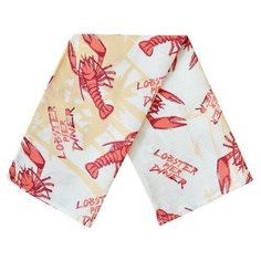 Полотенце вафельное набивное Лобстеры 35х60 см, белый, хлопок 100%, 155г/м2 4964198 Коллекция