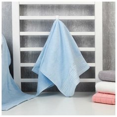 Полотенце махровое Этель "Classic" цв.голубой, 35*75 см, 400 гр/м2, 100% хлопок 6776553