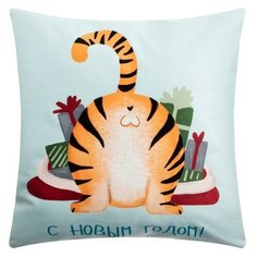 Чехол на подушку Этель "С новым годом!" 40х40 см, велюр, 100% п/э 5751321