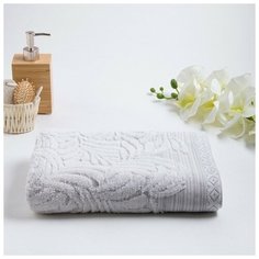 Полотенце махровое MANO 70х130 см, белый, хлопок 100%, 450г/м2 4879421 Fiesta