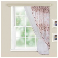 Штора для кухни 140х160 см какао правая, пэ 100% 4050420 Witerra