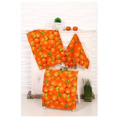 Полотенце Апельсин 45х60 см микс, рогожка 170 г/м2, хл 100% 4161798 Domo Vita