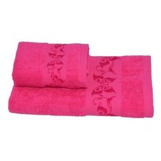 Полотенце махровое ВБ 30*60 +/- 2см (пл.360гр/кв.м)(бабочка)04-062, ярко-розовый 4351402 Текстиль центр