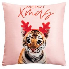 Чехол на подушку Этель "Merry X-mas" 40х40 см, велюр, 100% п/э 5751312