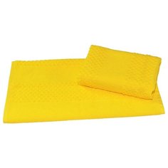 Полотенце махровое гладкокрашеное 40х70 см 360г/м2, желтый, 100% хлопок 3889001 Текстиль центр