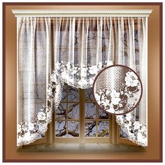 Штора тюль на шторной ленте 285х160 см, цв.белый, 100% п/э арт.0с1464-Г50 3017880 Лента