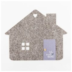 Салфетка декоративная "Sweet home" 35 х 30 см, 100% п/э, фетр 5065897 Доляна