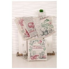 Полотенце рогожка DomoVita Сомелье микс 45х60 см), хлопок 100%, 170 г/м2 4314136