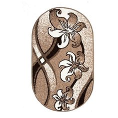 Ковер Фризе Эспрессо f1673/z7o/es овал 80*х150 см, полипропилен 100% 4578579 Витебские ковры