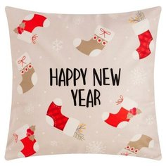 Чехол на подушку Этель "Happy New Year" 40х40 см, 100% п/э, велюр 6489371