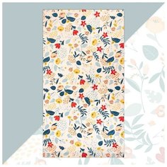 Полотенце "Цветочное поле" 80х150 см, 100% хлопок, ваф.полотно, 160гр/м2 5472045 Доляна